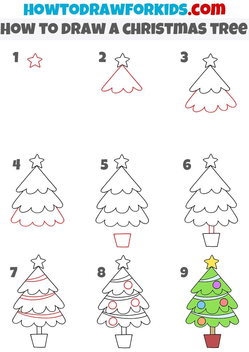 Un joli sapin de Noël dessin