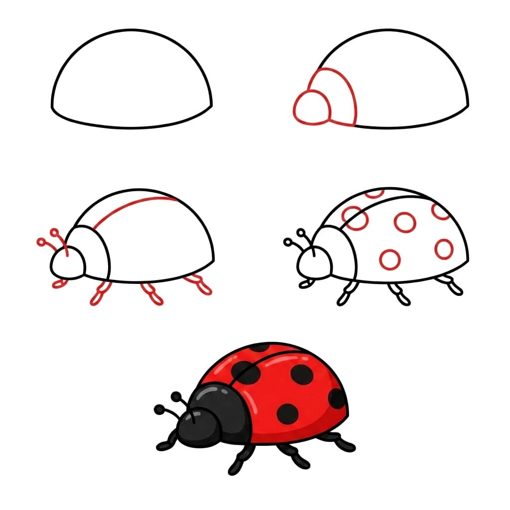Une coccinelle dessin