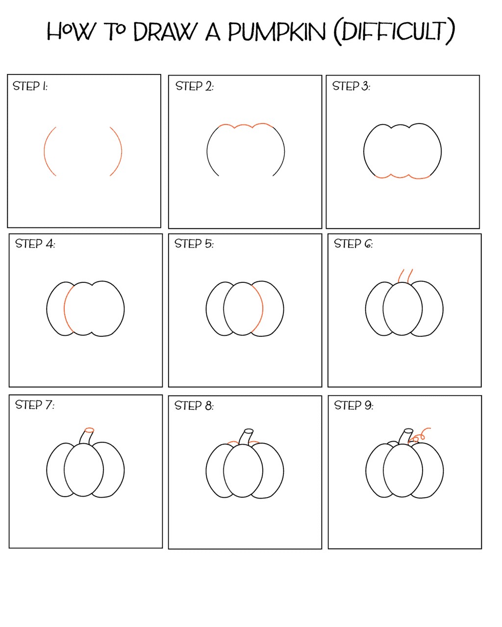 Une simple citrouille dessin