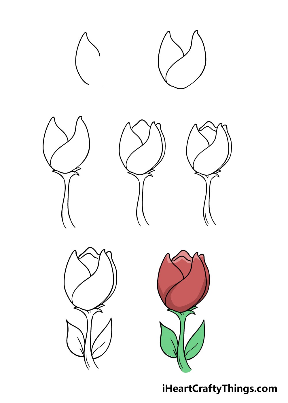 Une simple fleur de tulipe dessin