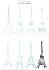 Une Tour Eiffel détaillée étape par étape dessin