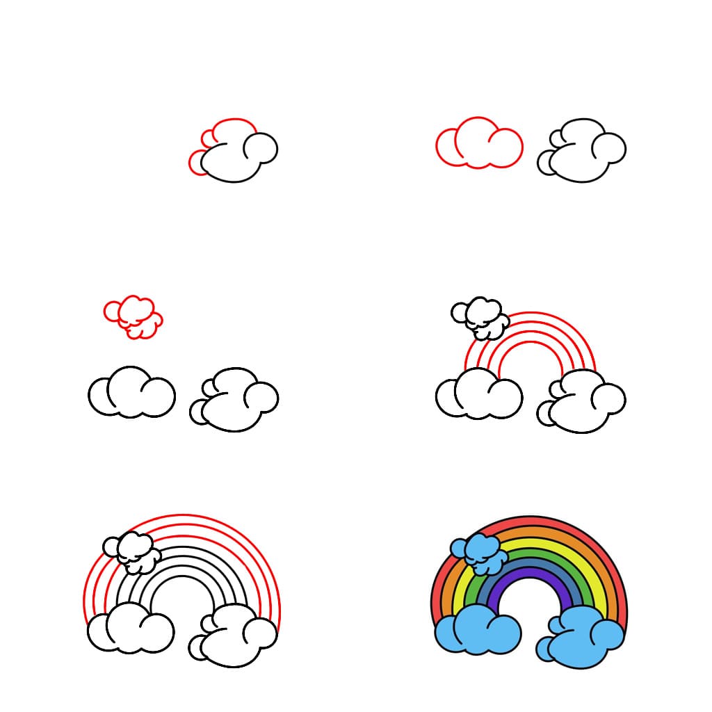 Arc-en-ciel scintillant dessin