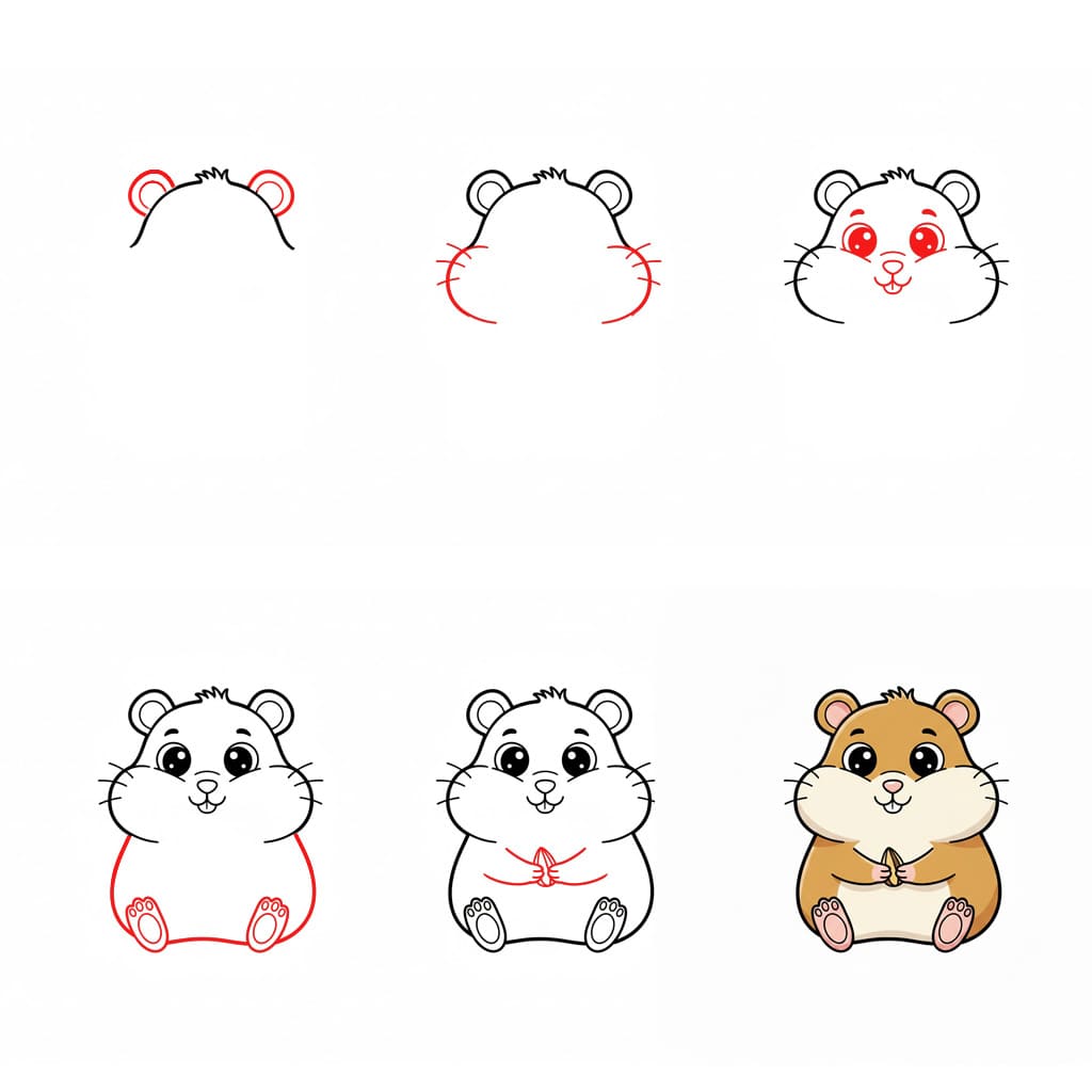 Bébé hamster dessin