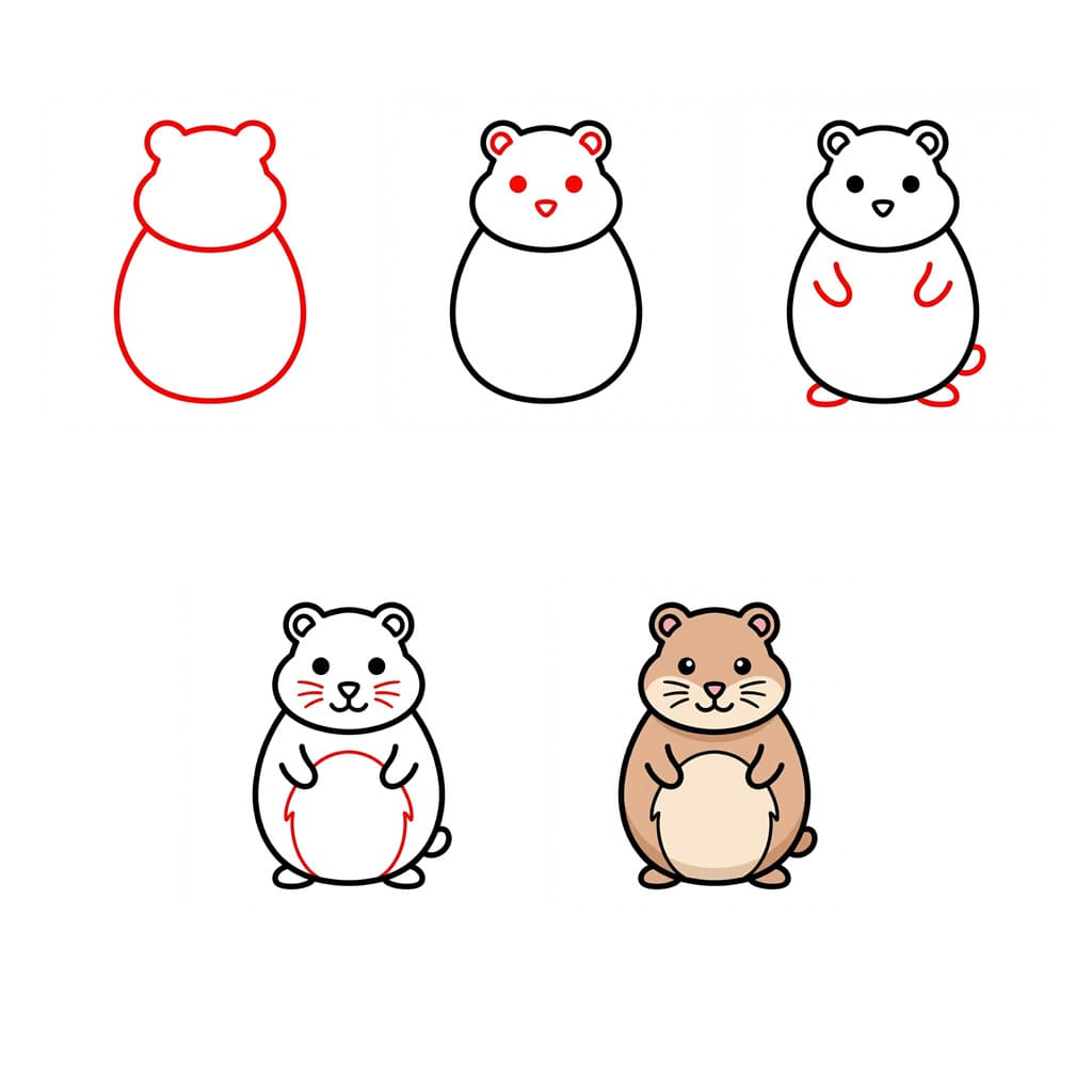Hamster adorable dessin