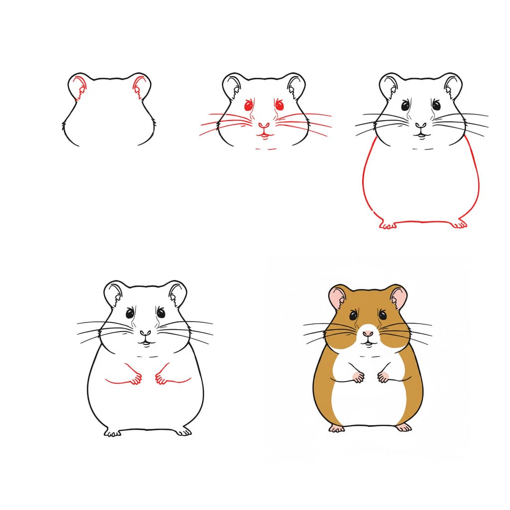 Hamster basique dessin