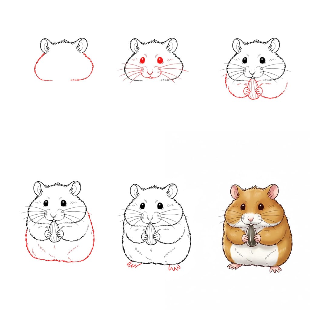 Hamster qui mange dessin