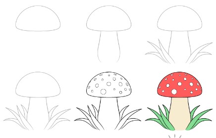 Idée de champignon 4 dessin