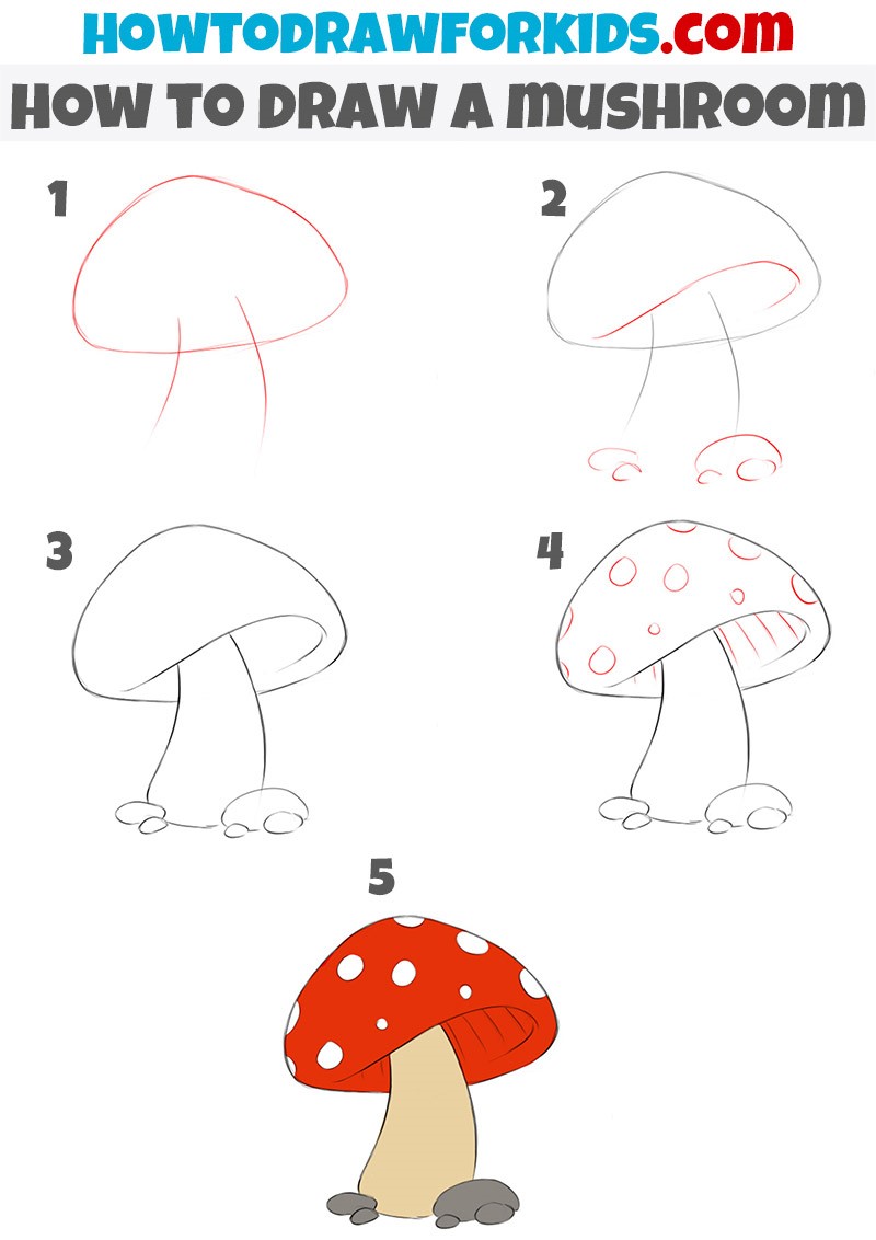 Idée de champignon 6 dessin