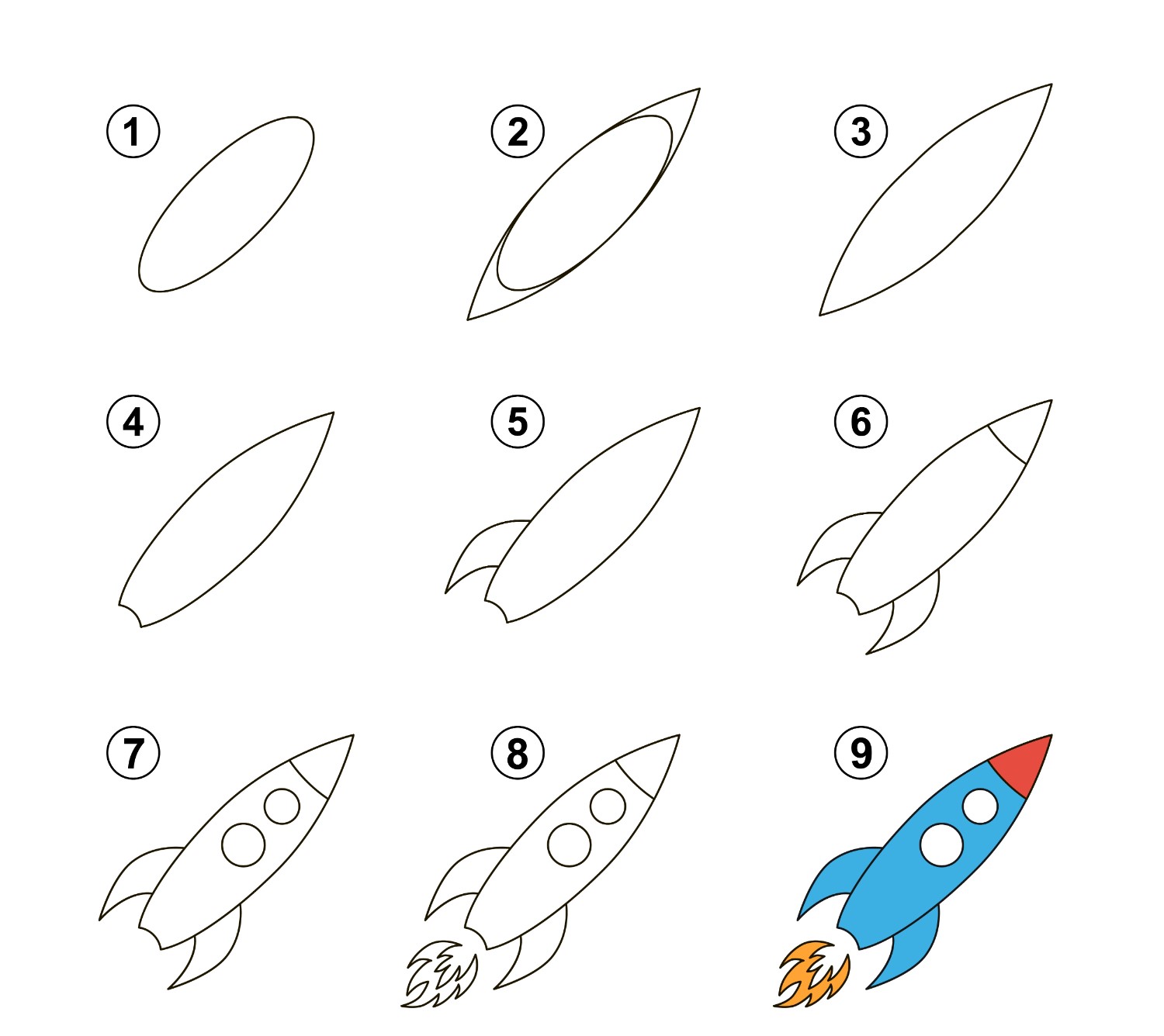 Idée de fusée 5 dessin