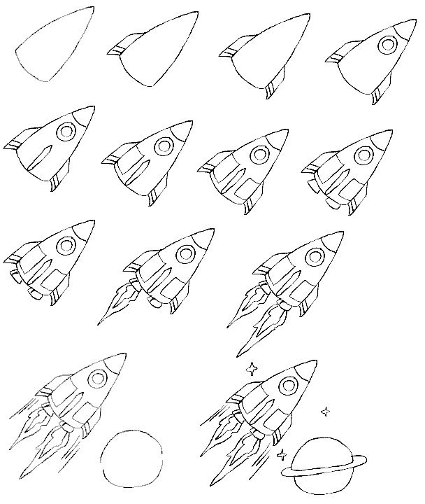 Idée de fusée 9 dessin