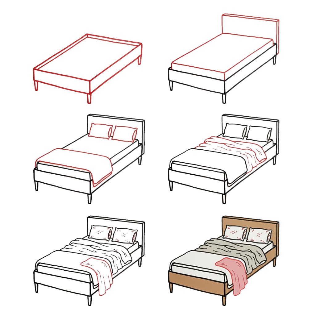 Lit de chambre dessin