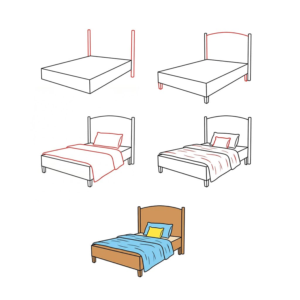 Lit silencieux dessin