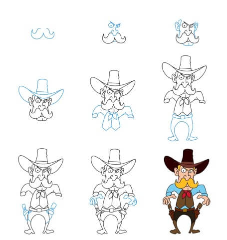 Oncle cowboy dessin