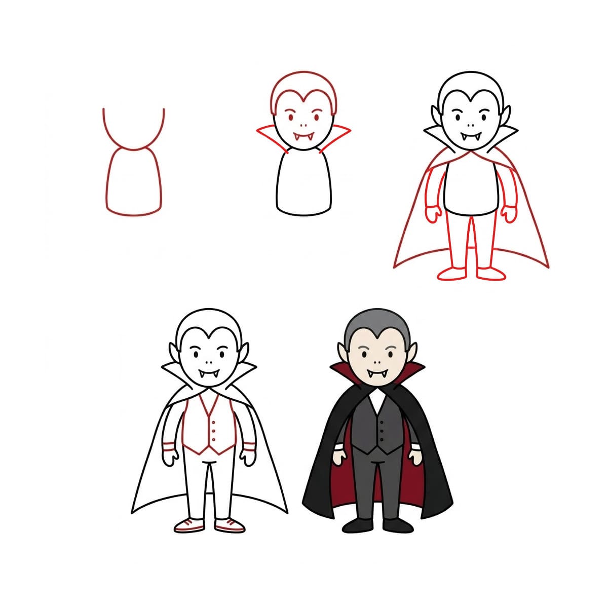 Vampire d'Halloween dessin