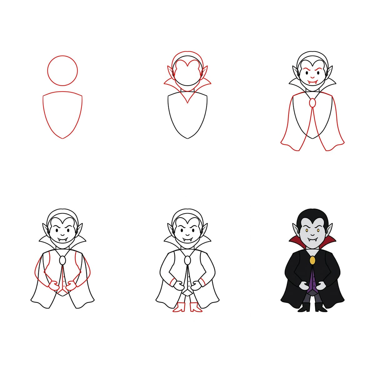 Vampire la nuit dessin