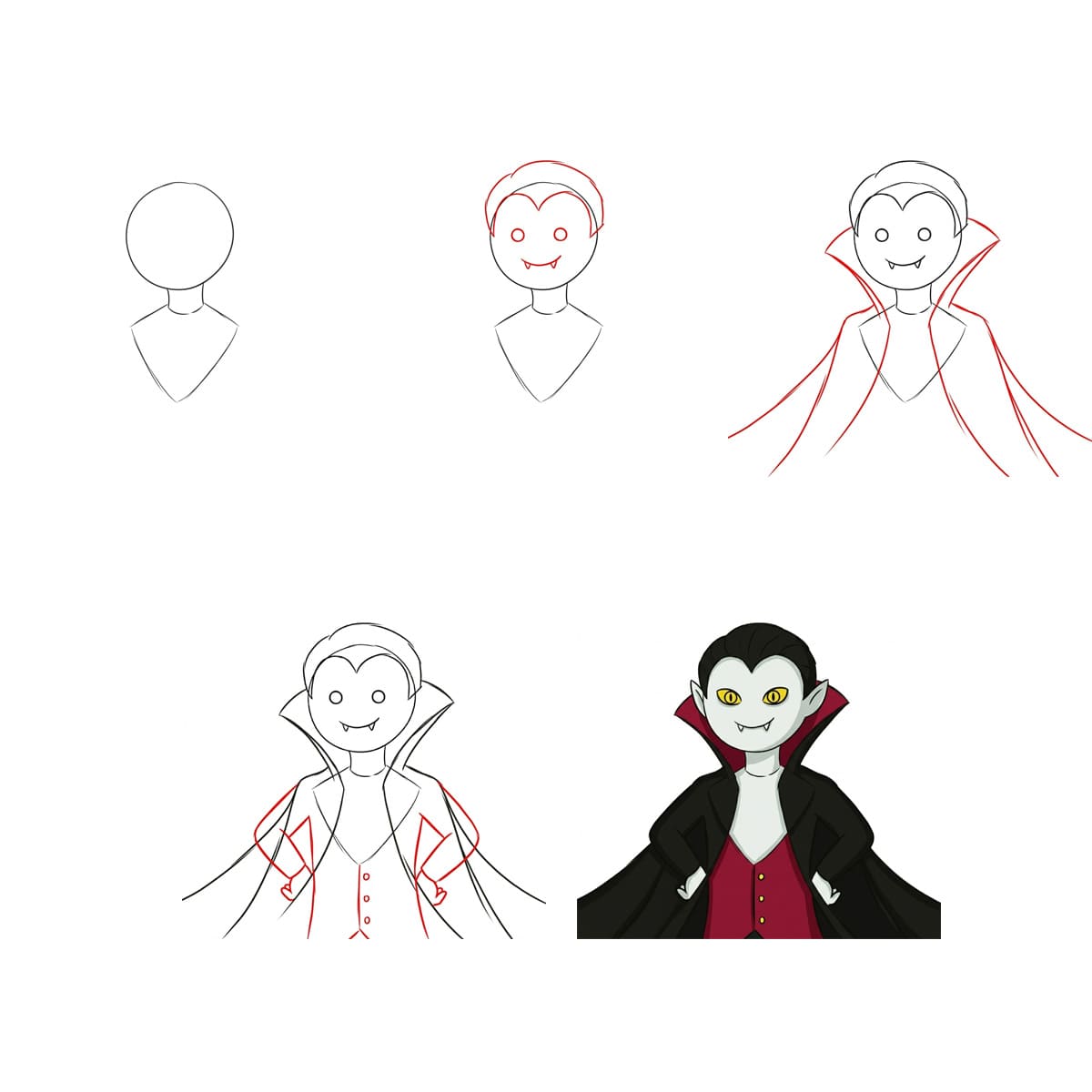 Vampire souriant dessin
