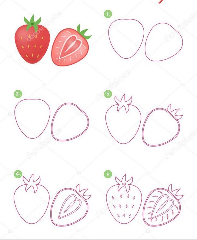 Idée fraise 10 dessin