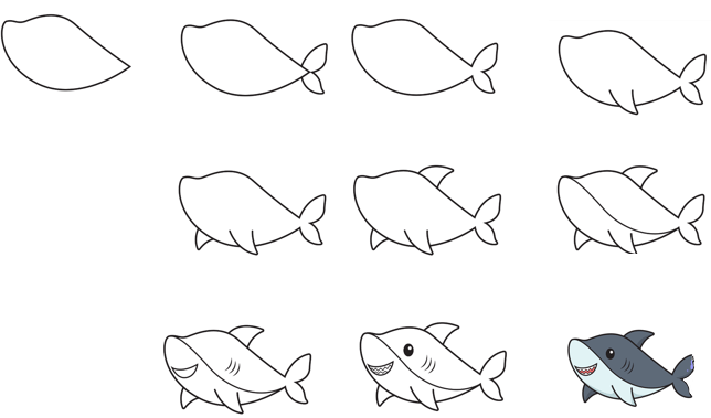 Bébé requin dessin