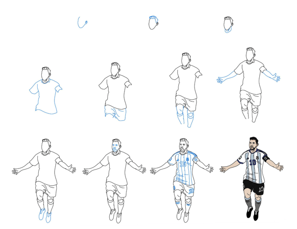 Célébration de Messi 4 dessin