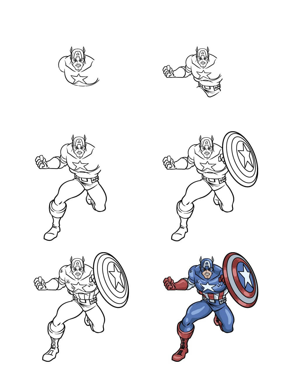 Captain America combat 2 dessin