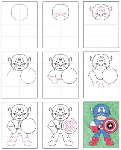 Captain America est simple dessin