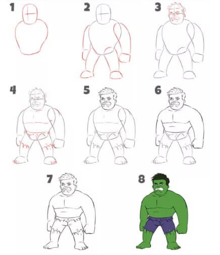 Hulk mignon dessin