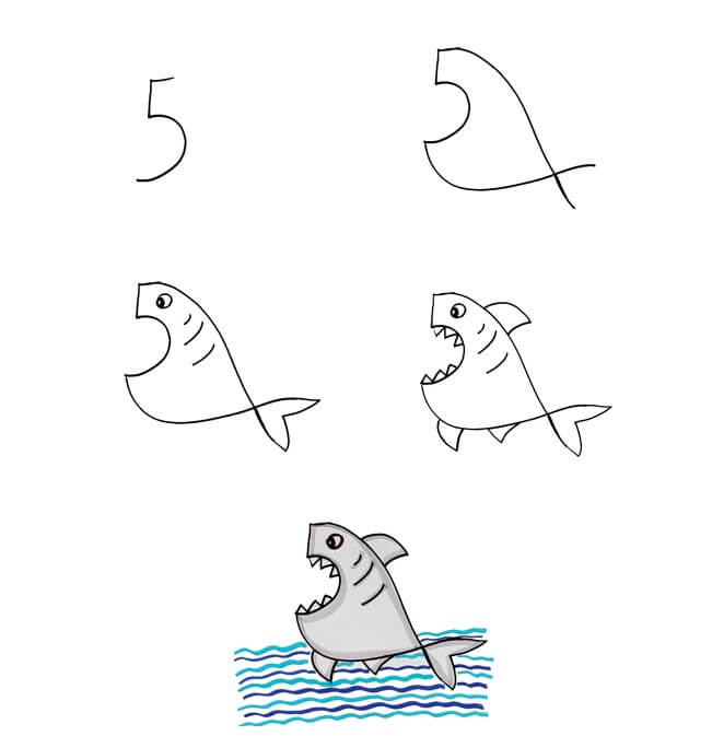 idée de requin (13) dessin