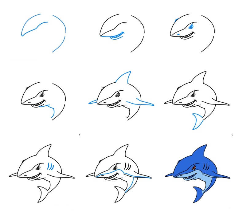 idée de requin (22) dessin
