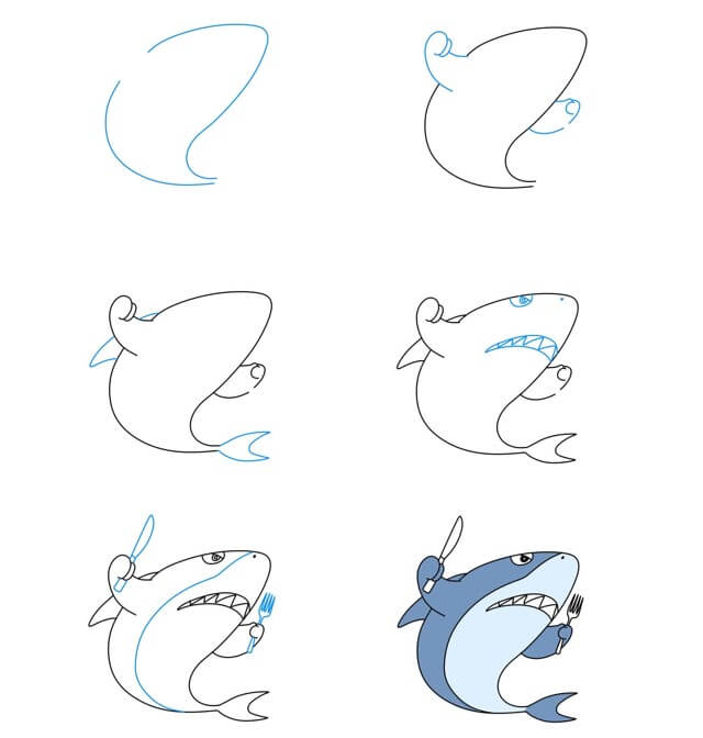 idée de requin (25) dessin