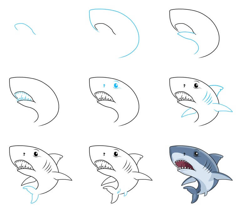 idée de requin (28) dessin