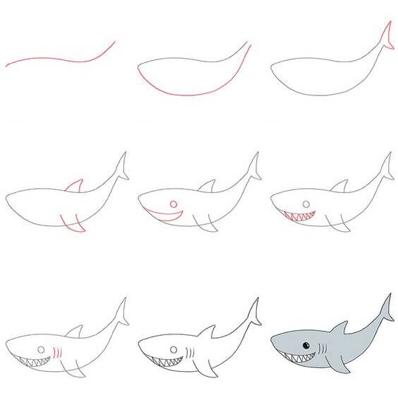 idée de requin (7) dessin