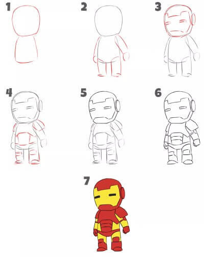 Iron Man mignon 3 dessin