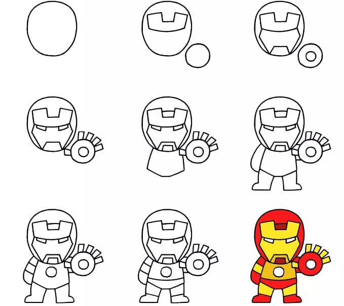 Iron man dessin
