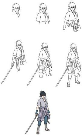 Sasuke est cool dessin