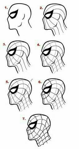 Tête de Spiderman 2 dessin