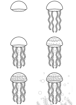 Éclat des méduses dessin