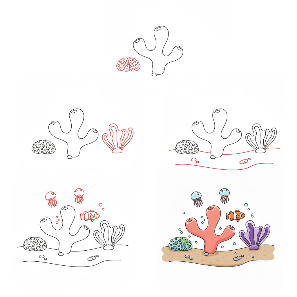 Corail pour enfants dessin