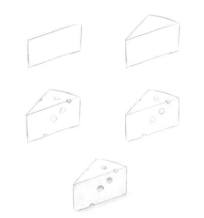 Dessin de fromage simple dessin