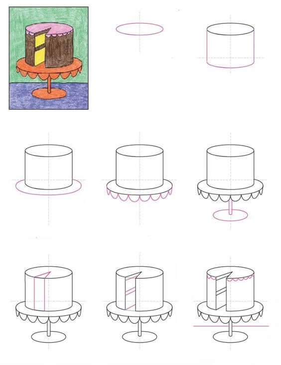 Dessin De Gâteau Simple (1) dessin