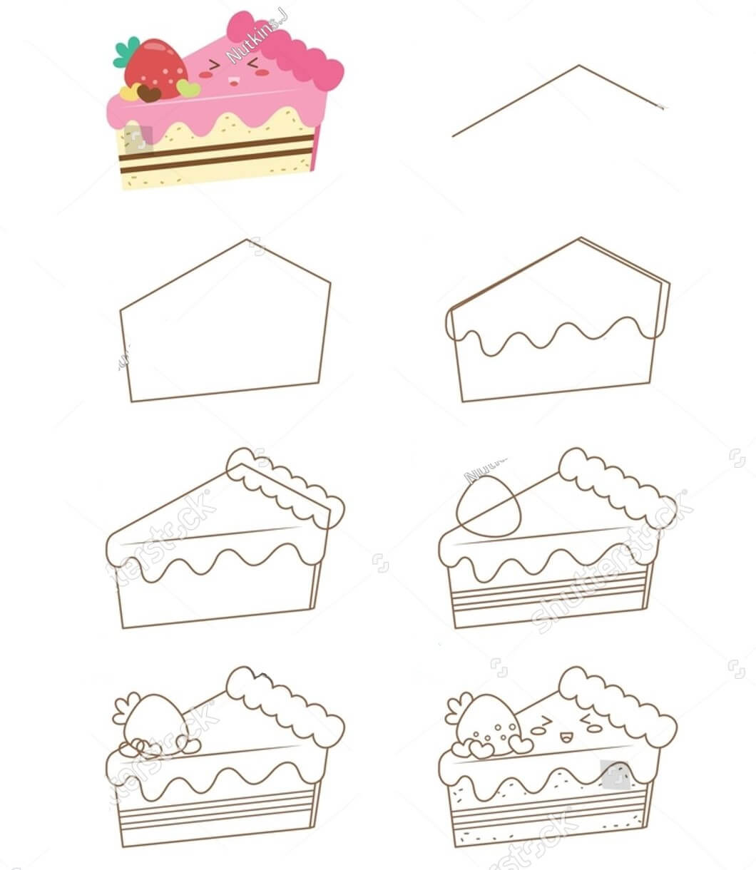 Dessin De Gâteau Simple (3) dessin