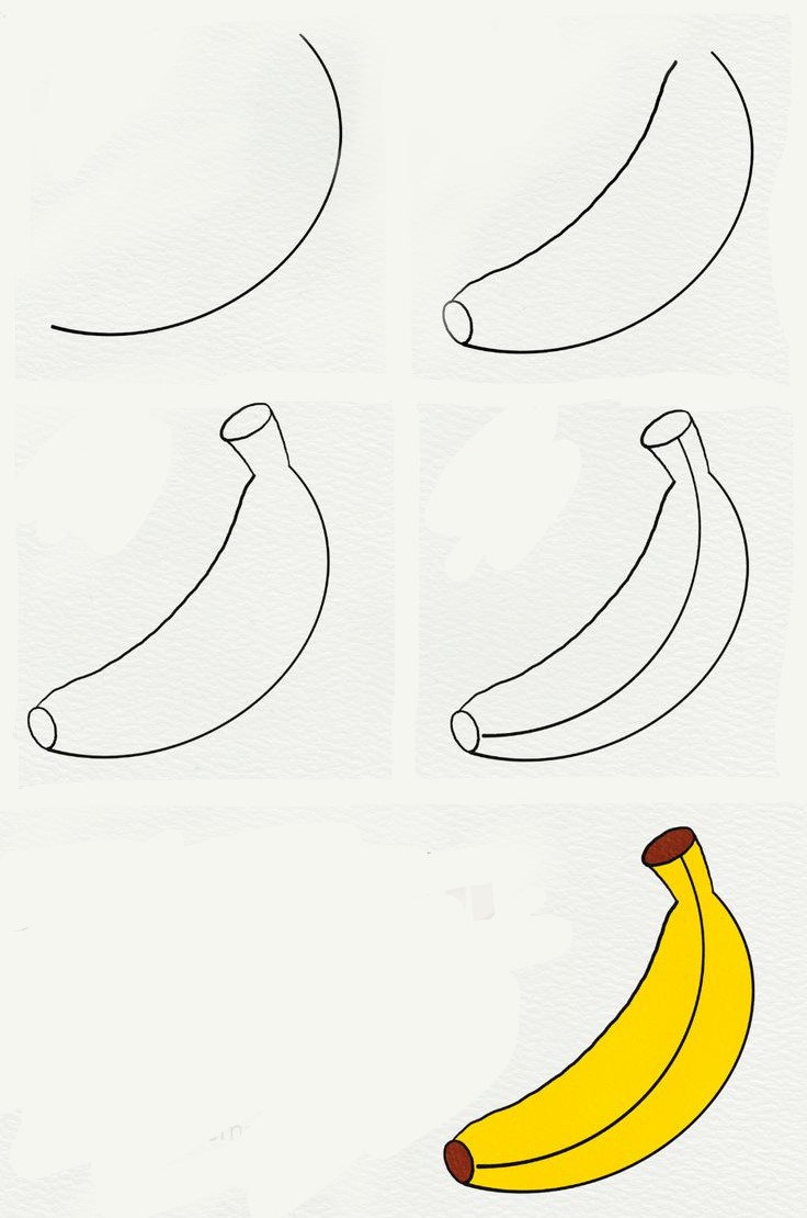 Dessine une banane simple 2 dessin