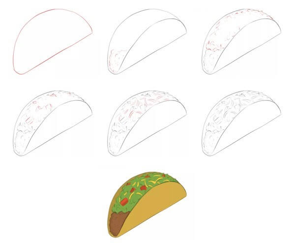 Dessiner des tacos simples dessin