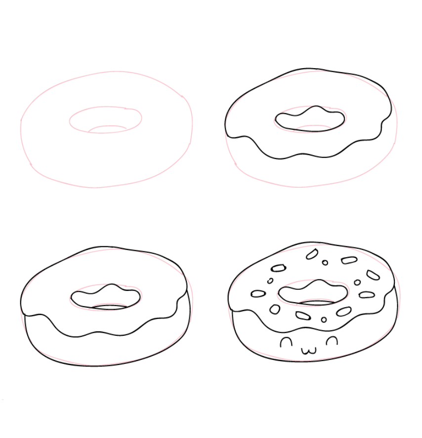 Dessiner un beignet simple (2) dessin