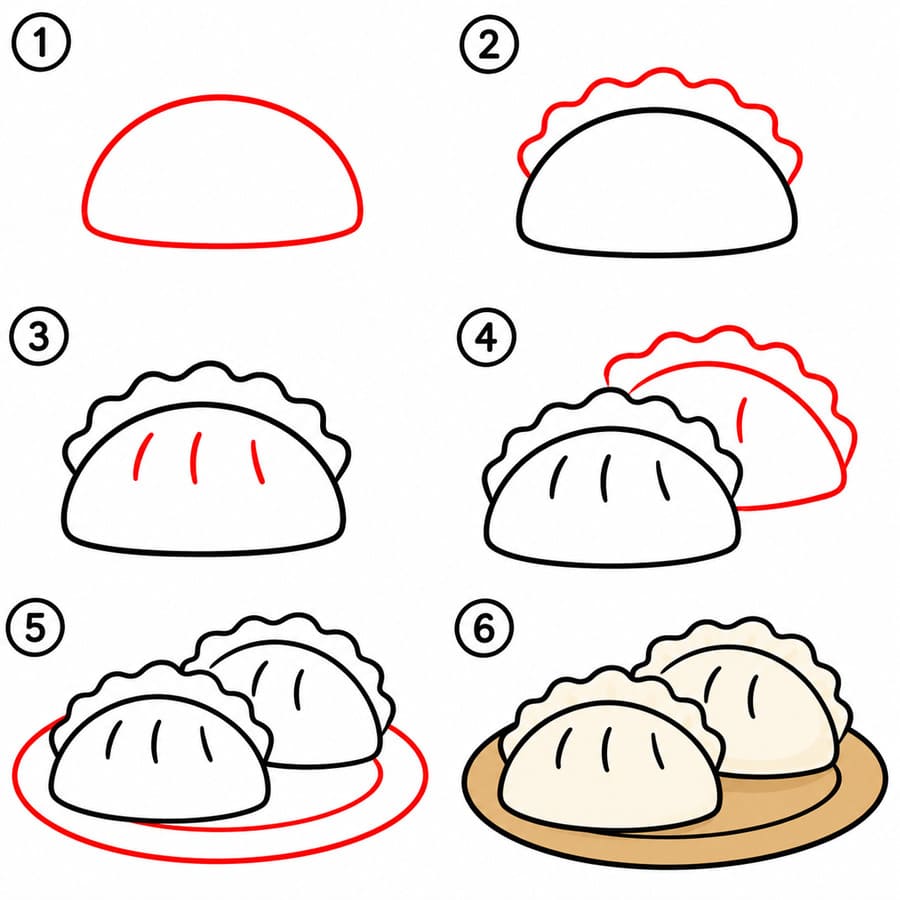 Deux raviolis dessin
