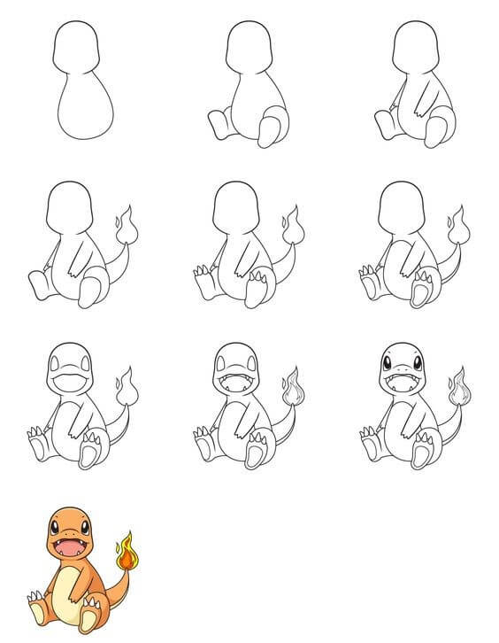 Dracaufeu bébé dessin