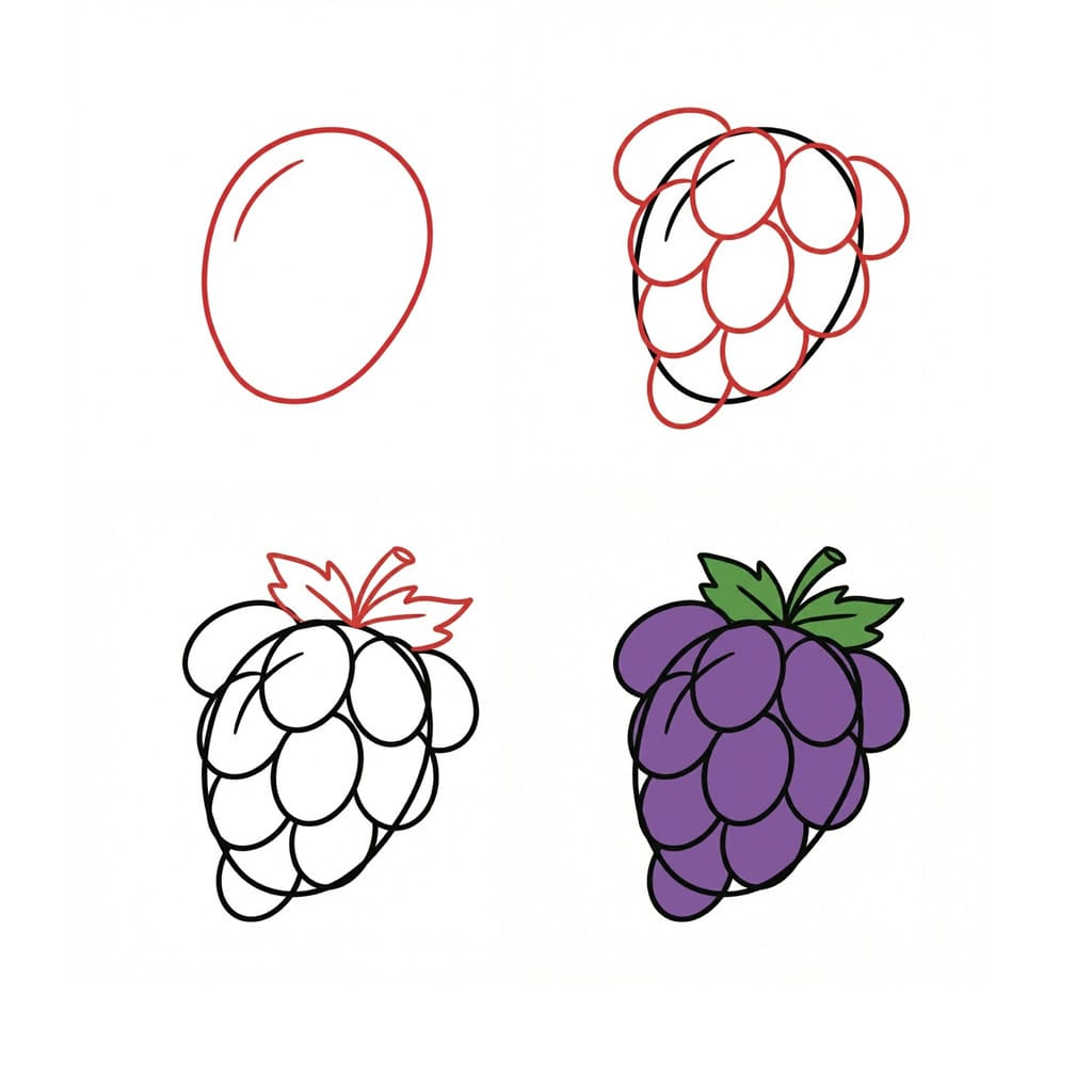 Grappe de raisins Art dessin