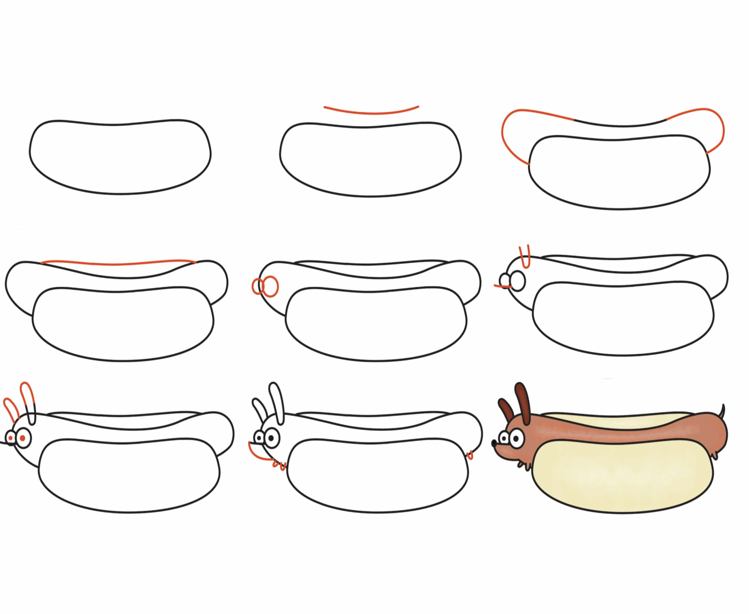 Hot-dog de dessin animé 2 dessin
