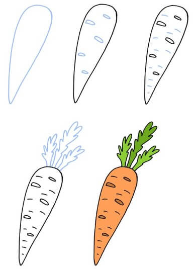 Idée de carotte 1 dessin
