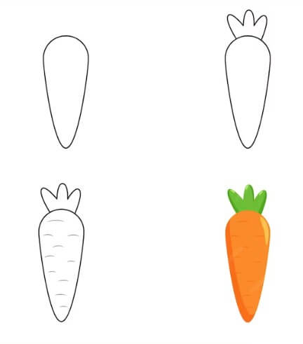 Idée de carotte 10 dessin
