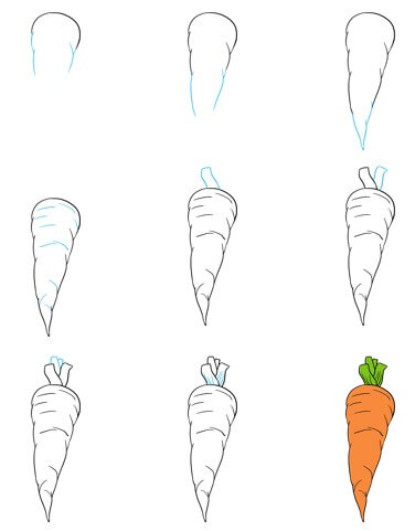Idée de carotte 12 dessin